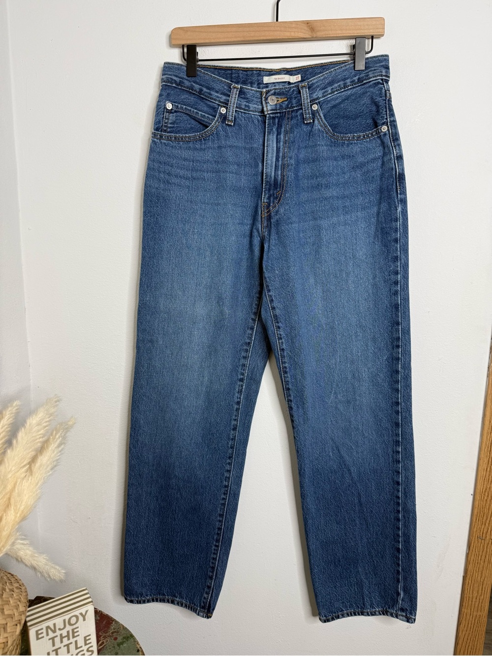 Levi's '94 Baggy Jeans "I'm Never Wrong" Medium Wash 27x31 Vintage Cotton Y2K - Picture 3 of 16